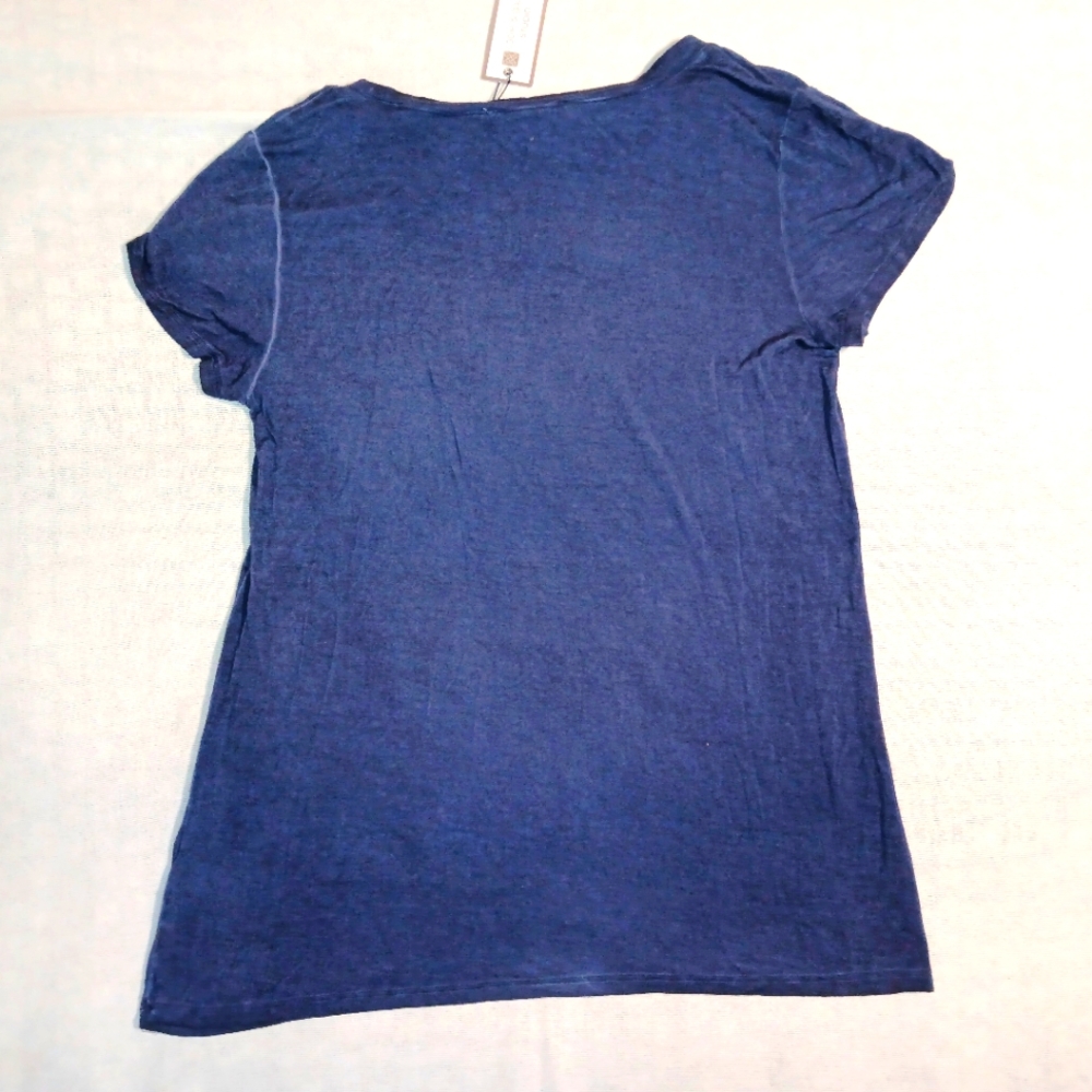 Cable & Gauge - Women's Shirt, Short Sleeve Relaxed, Navy Blue, size M (NWT) - Picture 2 of 3